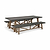 Chilford Table & Bench Set Large Grey