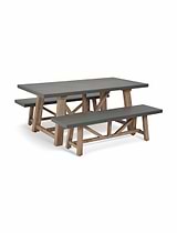 Chilford Table & Bench Set Small Grey