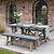 Chilford Table & Bench Set Small Grey