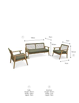 Dawlish Sofa Set Olive Green