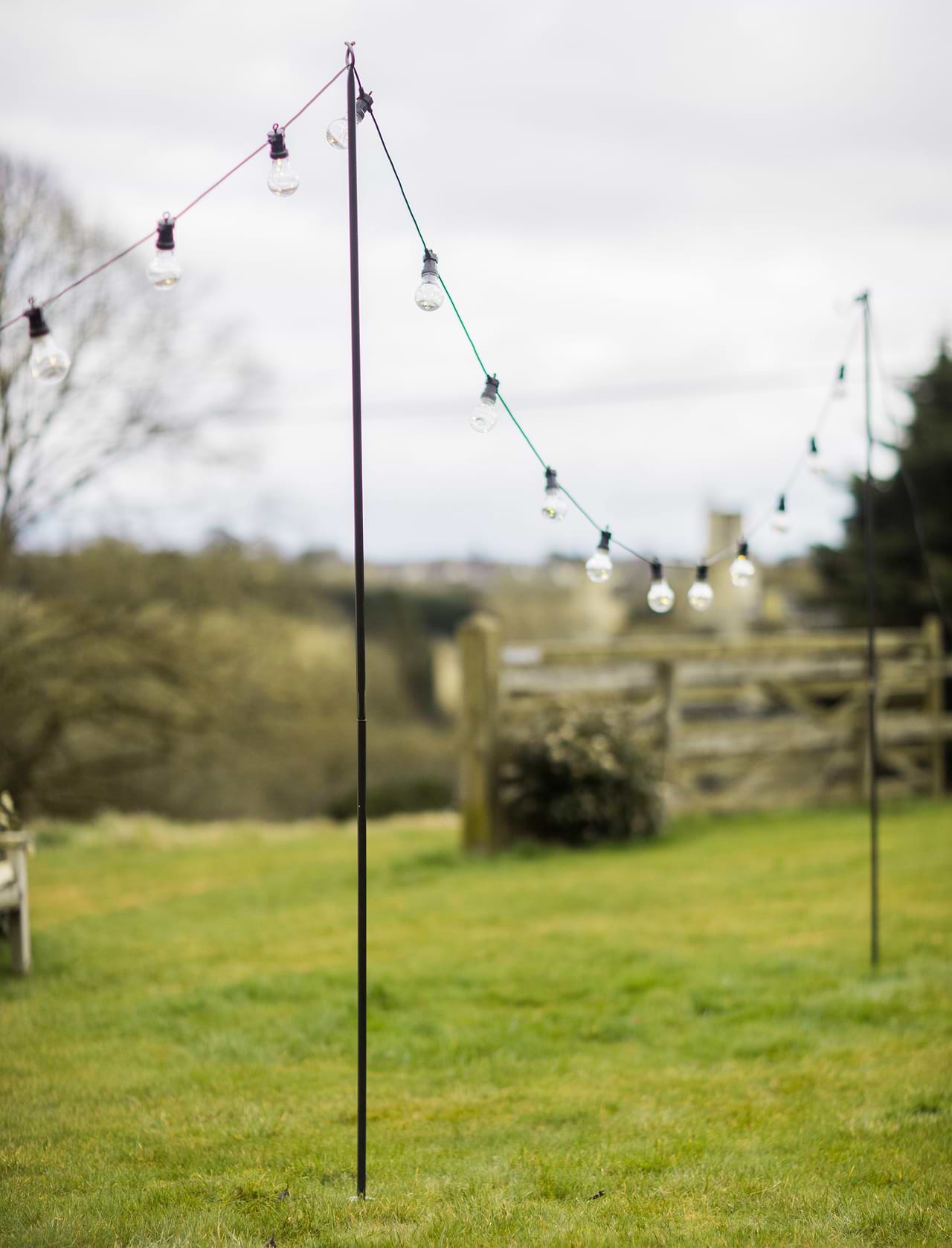 Festoon light pole top