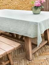 Oaksey Checked Tablecloth 140x230cm Rosemary