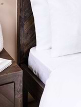 Pembridge Linen Fitted Sheet Super King Lily White