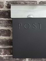 Classic Post Box with Lock Carbon