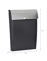 Classic Post Box with Lock Carbon