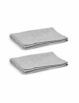 Pembridge Linen Pillowcases Set of 2 Grey & White