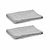 Pembridge Linen Pillowcases Set of 2 Grey & White