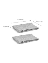 Pembridge Linen Pillowcases Set of 2 Grey & White
