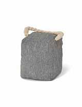 Kington Door Stop Black Chambray