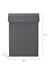 Classic Post Box with Lock Charcoal