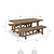 Chilford Solid Wood Table & Bench Set Small