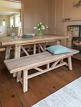 Chilford Solid Wood Table & Bench Set Small