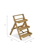 Titchberry Folding Plant Stand Small Natural