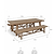 Chilford Solid Wood Table & Bench Set Large