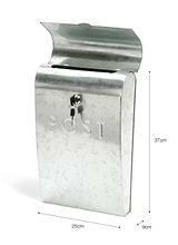 Classic Post Box with Lock Silver