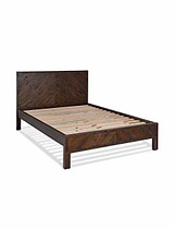Fawley Chevron Bed King Antique Brown