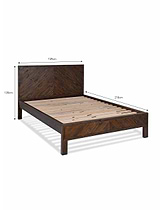 Fawley Chevron Bed King Antique Brown