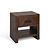 Fawley Chevron Bedside Table Antique Brown