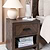 Fawley Chevron Bedside Table Antique Brown