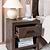 Fawley Chevron Bedside Table Antique Brown