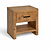 Fawley Chevron Bedside Table Natural