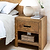 Fawley Chevron Bedside Table Natural