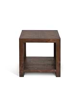 Fawley Chevron Side Table Antique Brown