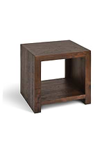 Fawley Chevron Side Table Antique Brown