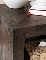 Fawley Chevron Side Table Antique Brown
