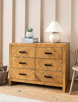 Fawley Chevron Chest of Drawers Natural