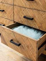 Fawley Chevron Chest of Drawers Natural