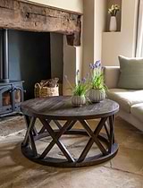 Oxhill Coffee Table Round Antique Brown