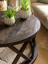 Oxhill Coffee Table Round Antique Brown