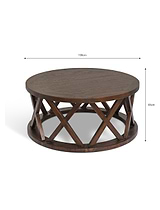 Oxhill Coffee Table Round Antique Brown