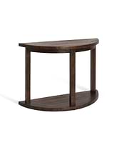Oxhill Curved Console Table Antique Brown
