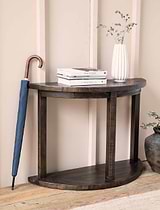 Oxhill Curved Console Table Antique Brown