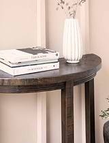 Oxhill Curved Console Table Antique Brown