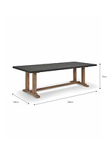 Burcot Dining Table Large Slate Grey