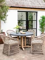 Burcot Round Dining Table Medium Slate Grey
