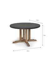 Burcot Round Dining Table Medium Slate Grey