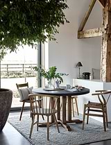 Burcot Round Dining Table Medium Slate Grey