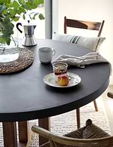 Burcot Round Dining Table Medium Slate Grey