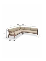 Froxfield Corner Sofa Dark Natural