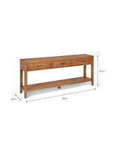 Ashwell Console Table 3 Drawer Natural