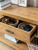 Ashwell Console Table 3 Drawer Natural