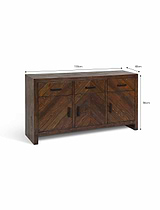 Fawley Chevron Sideboard Antique Brown