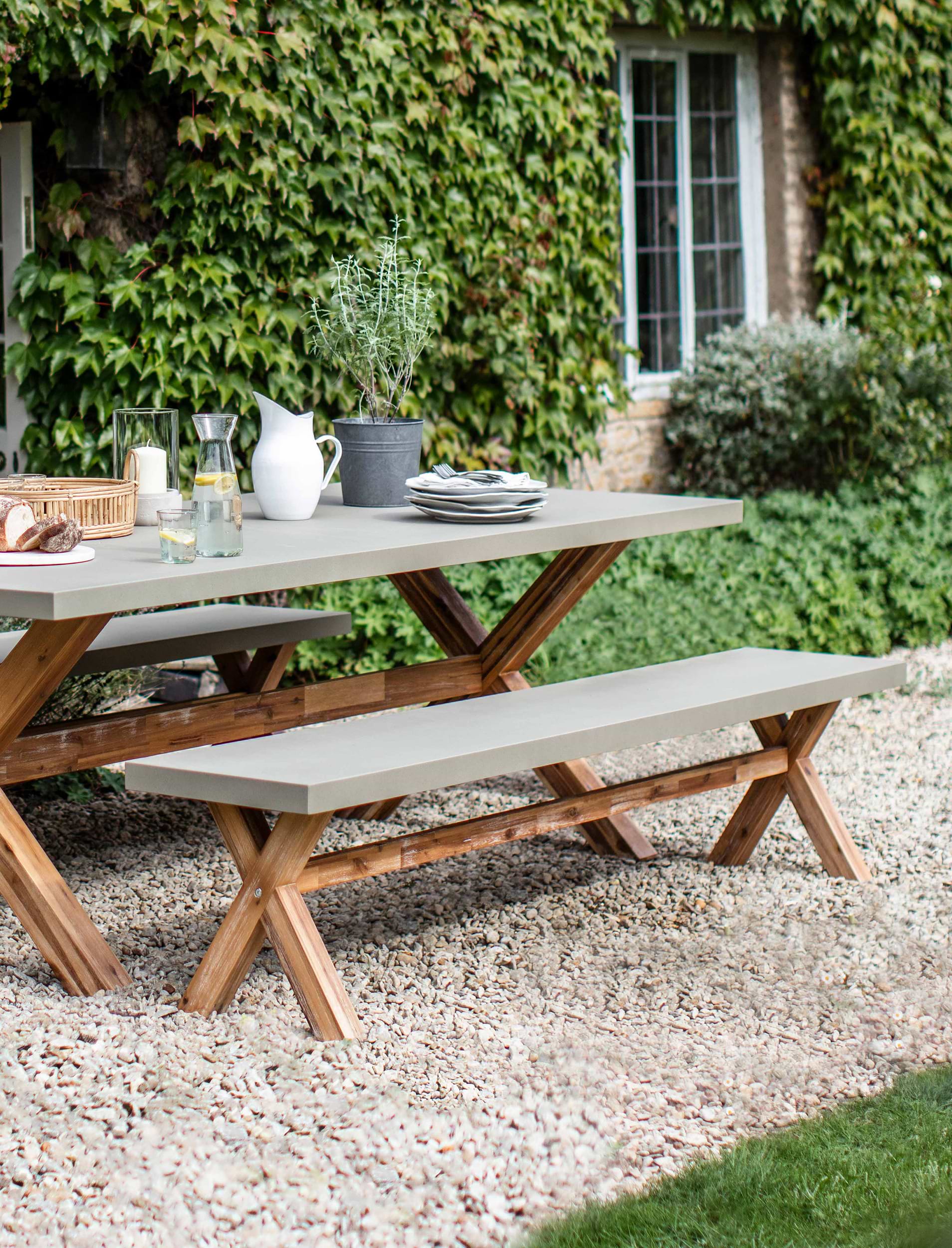 Burford Bench Grey