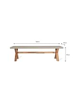 Burford Bench, Small in Natural - Polystone