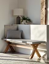 Burford Bench, Small in Natural - Polystone
