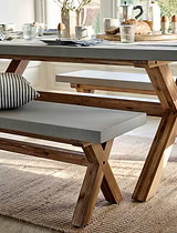 Burford Bench, Small in Natural - Polystone